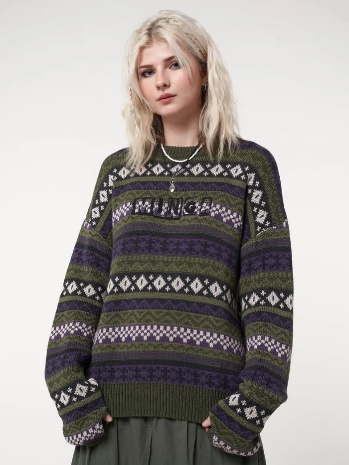 Clothing Minga London Sweaters Aspen Jacquard Knit Jumper