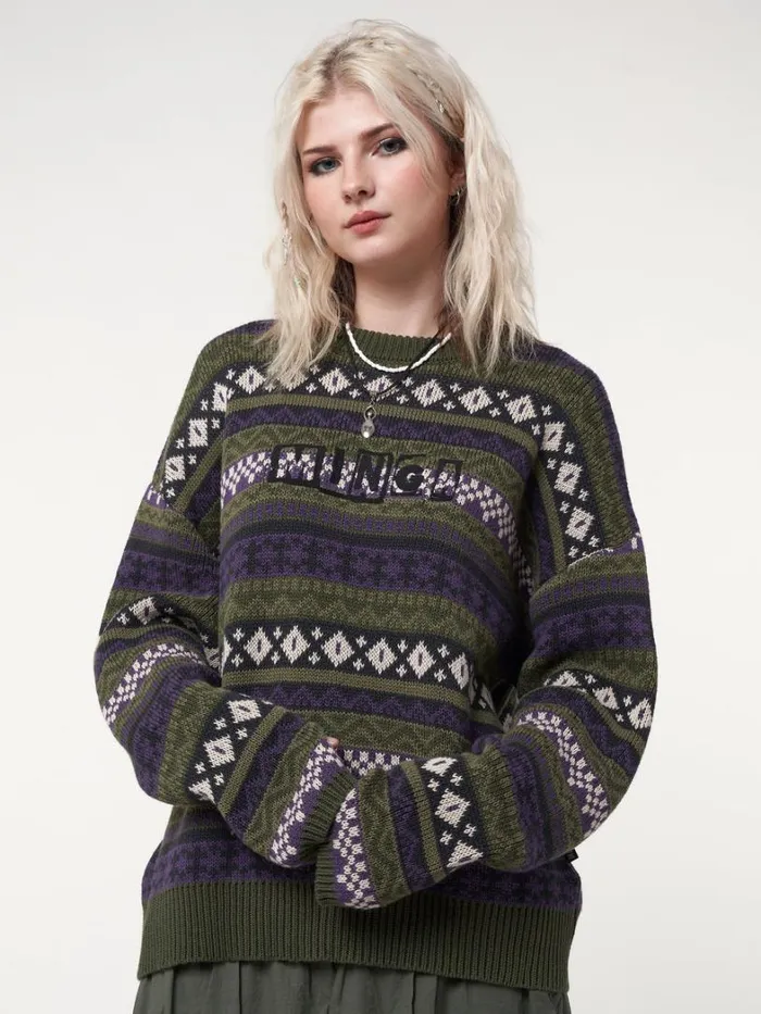 Clothing Minga London Sweaters Aspen Jacquard Knit Jumper