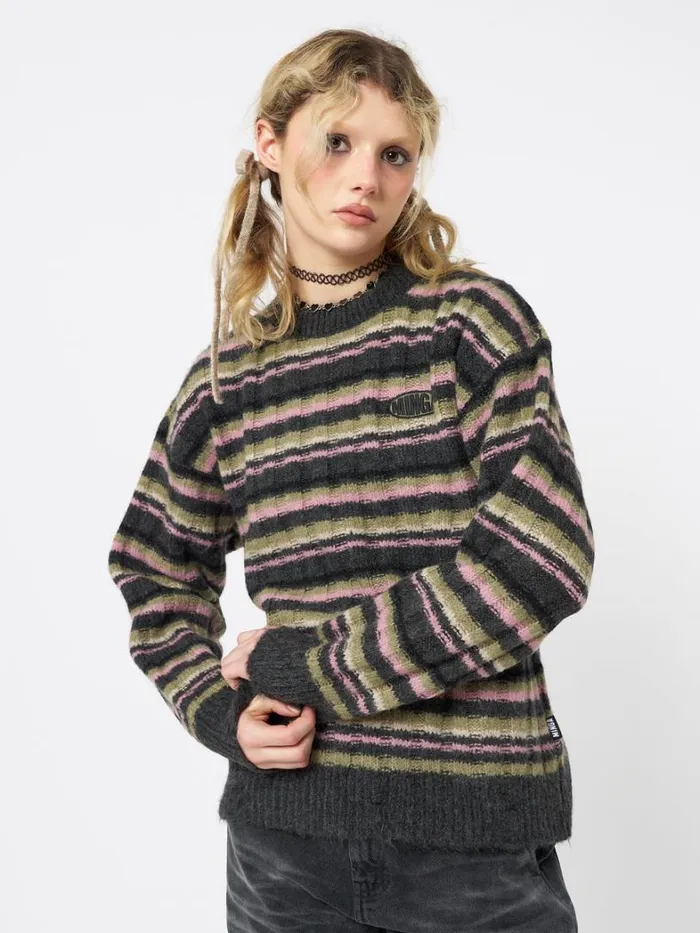 Clothing Minga London Sweaters Evelyn Striped Knit Sweater