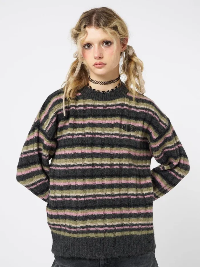Clothing Minga London Sweaters Evelyn Striped Knit Sweater