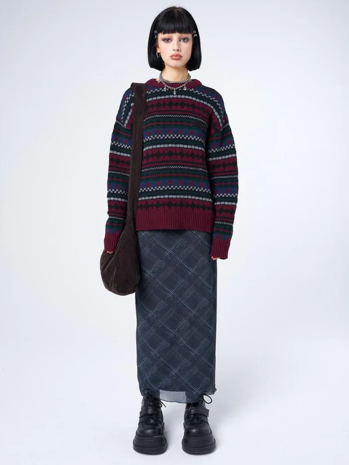 Clothing Minga London Sweaters Grandpa Jacquard Knit Jumper