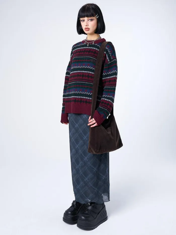 Clothing Minga London Sweaters Grandpa Jacquard Knit Jumper