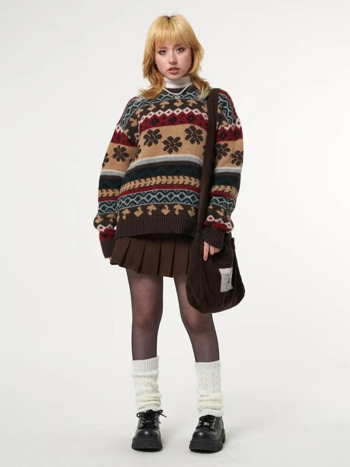 Clothing Minga London Sweaters Granny Jacquard Knit Jumper