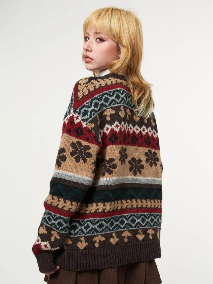 Clothing Minga London Sweaters Granny Jacquard Knit Jumper