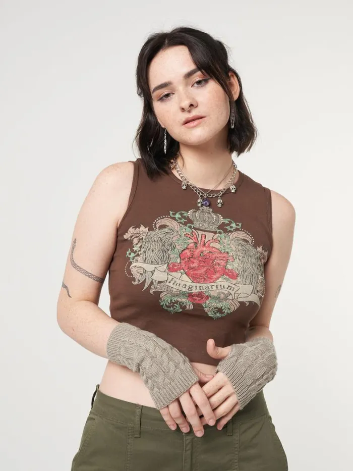 Clothing Minga London Tank Tops Imaginarium Diamante Vest Top
