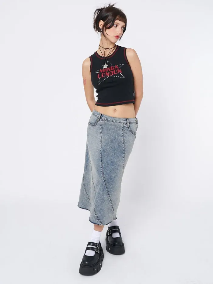 Clothing RockStar Girlfriend Vest Top Minga London Tank Tops