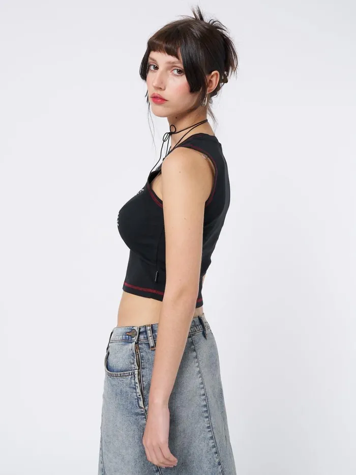 Clothing RockStar Girlfriend Vest Top Minga London Tank Tops
