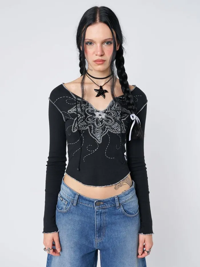 Clothing Sea Flower Long Sleeve Top Minga London Long Sleeve Tops