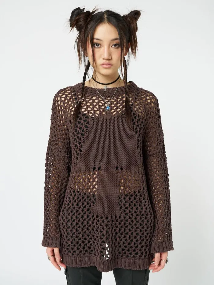 Clothing Shroom Open Knit Jumper Minga London Sweaters