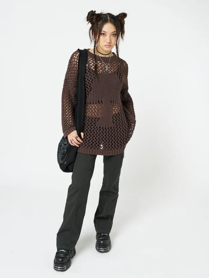 Clothing Shroom Open Knit Jumper Minga London Sweaters