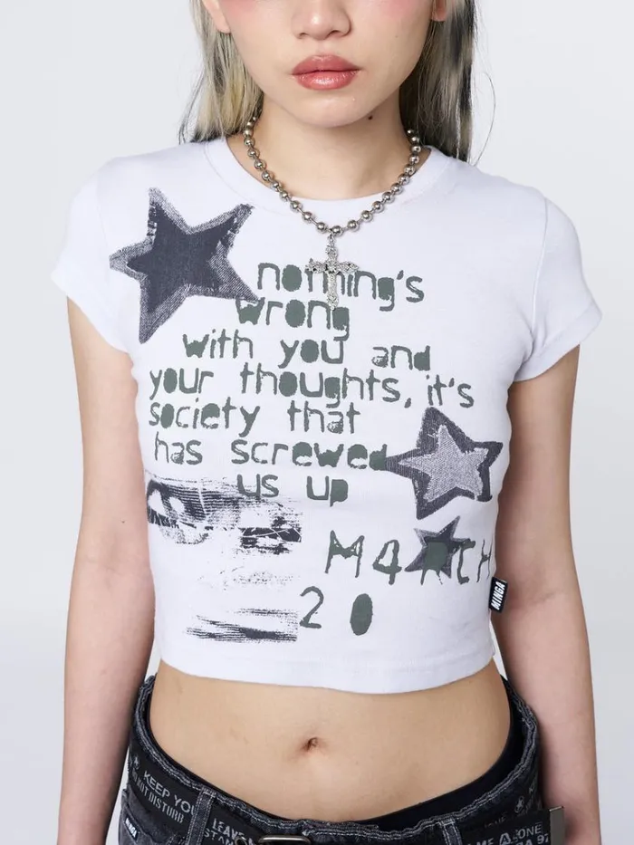 Clothing Society Star Graphic Baby Tee Minga London Graphic Tees