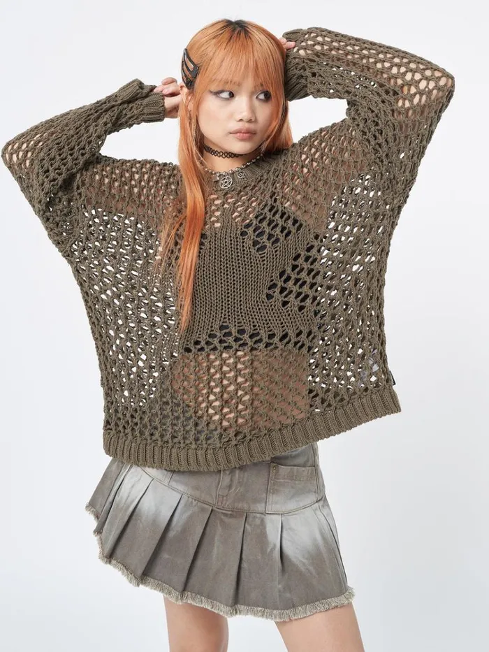 Clothing Superstar Open Knit Jumper Minga London Sweaters