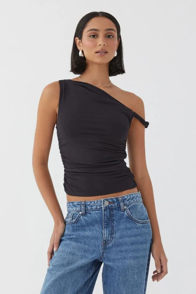 Clothing Supr Going Out Tops Bree Ruched Twist Top Black