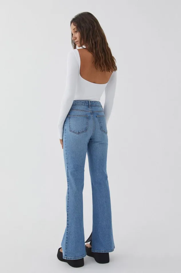Clothing Supr Jeans High Rise Flare Jean Portsea Blue