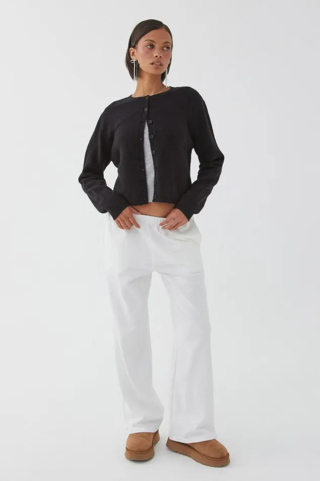 Clothing Supr Knitwear Bronte Button Through Cardi Black