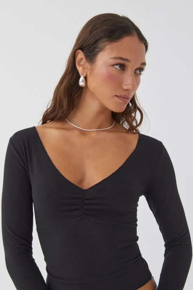 Clothing Supr Long Sleeve Tops Audrey Long Sleeve Top Black