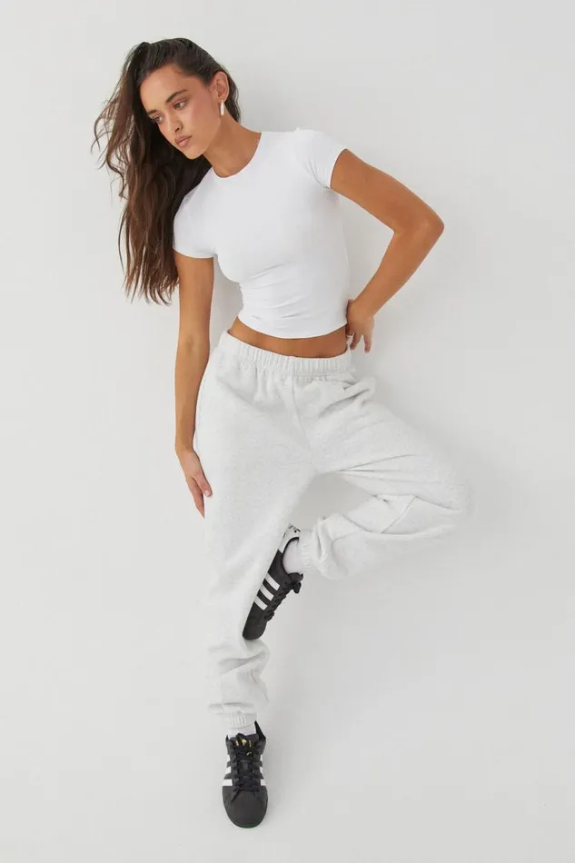 Clothing Supr Pants 90S Jogger Track Pant Light Grey Marle