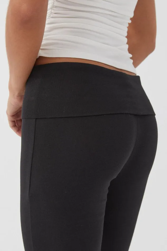 Clothing Supr Pants Fold Back Flare Pant Black