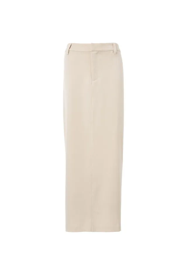 Clothing Supr Skirts Chloe Tailored Maxi Skirt Charcoal Marle