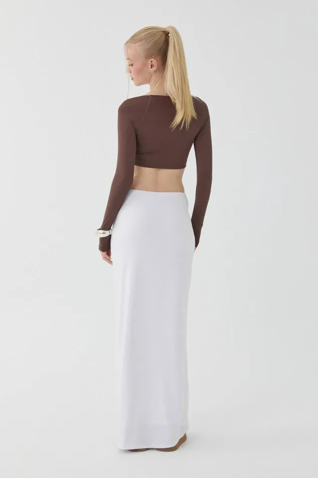 Clothing Supr Skirts Soft Hipster Maxi Skirt White Clothing Supr Skirts Soft Hipster Maxi Skirt White