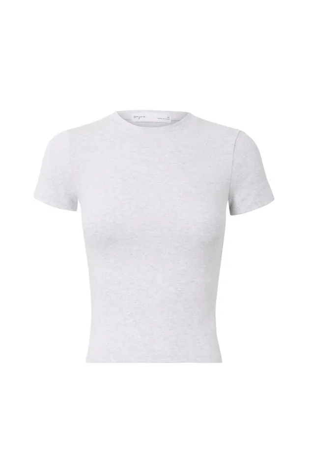 Clothing Supr T Shirts Cotton Fitted Tee Grey Marle