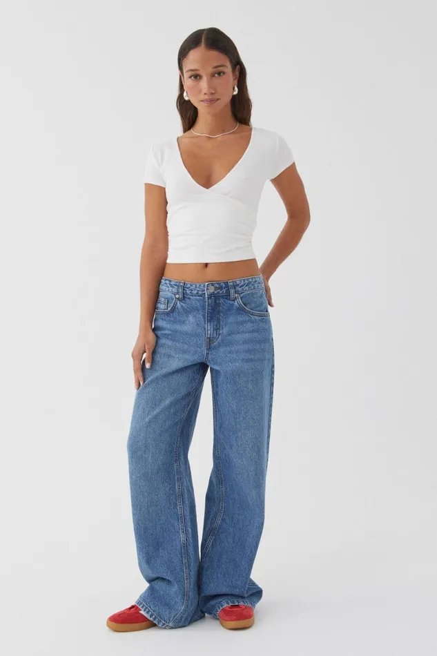 Clothing Supr T Shirts Evie Wrap Top Summer White