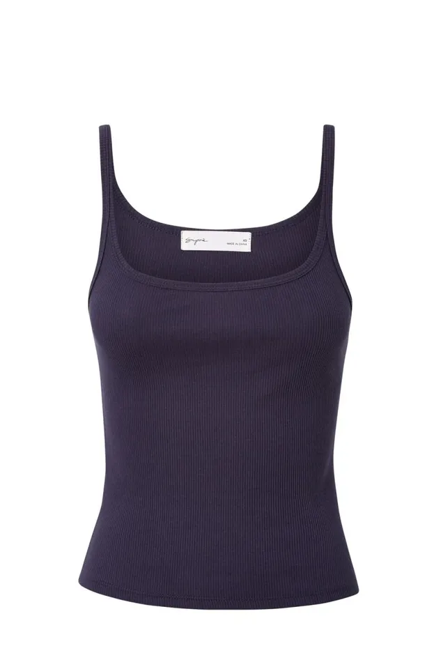 Clothing Supr Tank Tops Paris Scoop Neck Tank All Star Navy