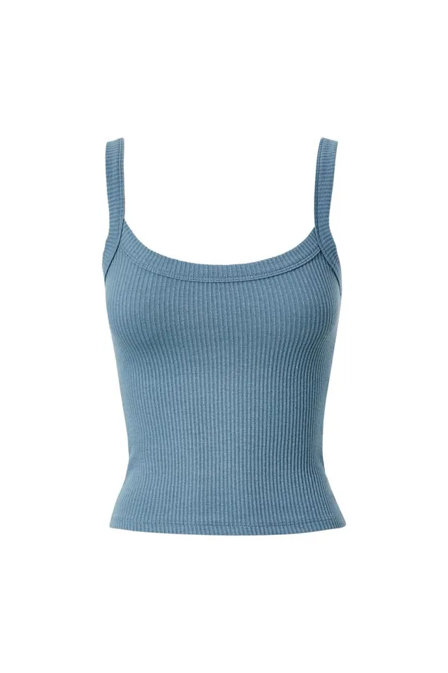 Clothing Supr Tank Tops Riri Scoop Neck Tank Weathered Teal