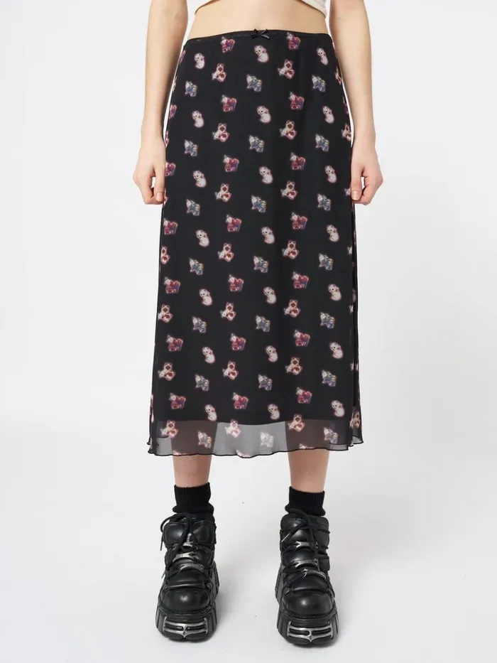 Clothing That Cat Girl Midi Mesh Skirt Minga London Skirts