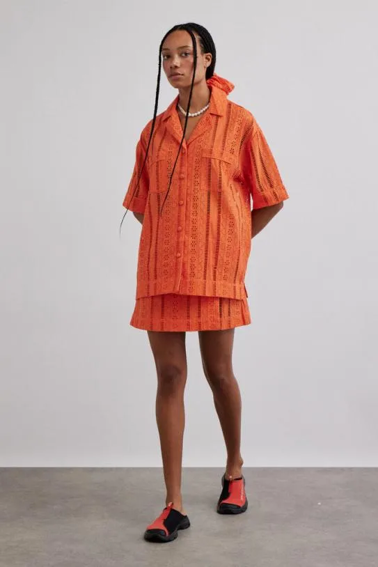 Coords Women Damson Madder Chlo Shirt 8211 Orange Broderie
