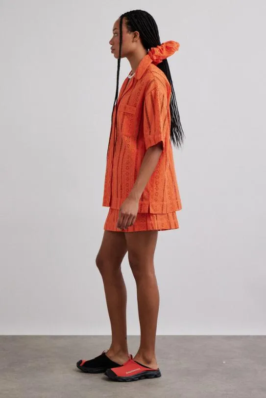 Coords Women Damson Madder Chlo Shirt 8211 Orange Broderie