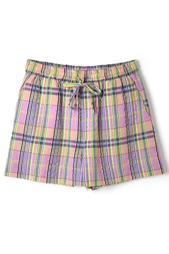 Coords Women Damson Madder Cindy Check Pull On Shorts