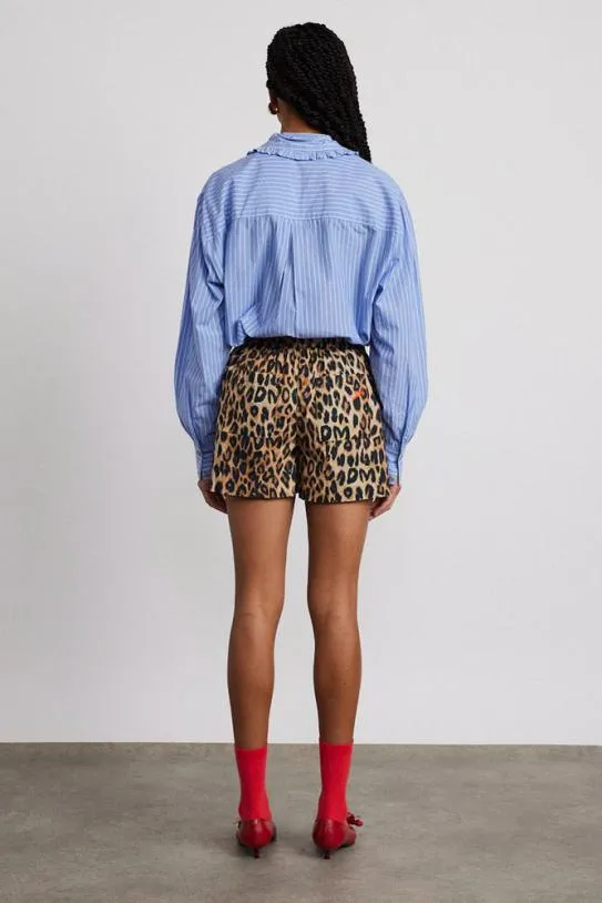 Coords Women Damson Madder Leopard Pull On Shorts