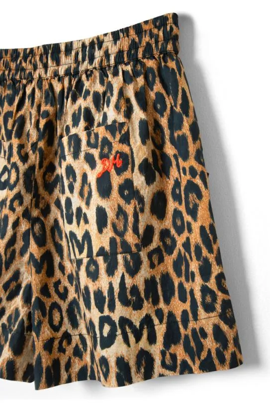 Coords Women Damson Madder Leopard Pull On Shorts