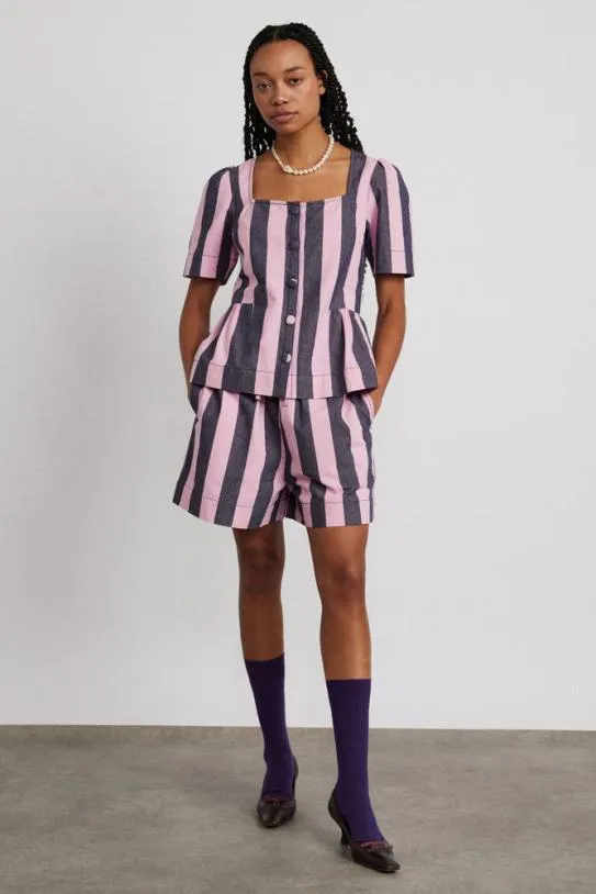 Coords Women Damson Madder Rafe Shorts 8211 Blue Pink Stripe
