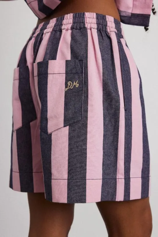 Coords Women Damson Madder Rafe Shorts 8211 Blue Pink Stripe