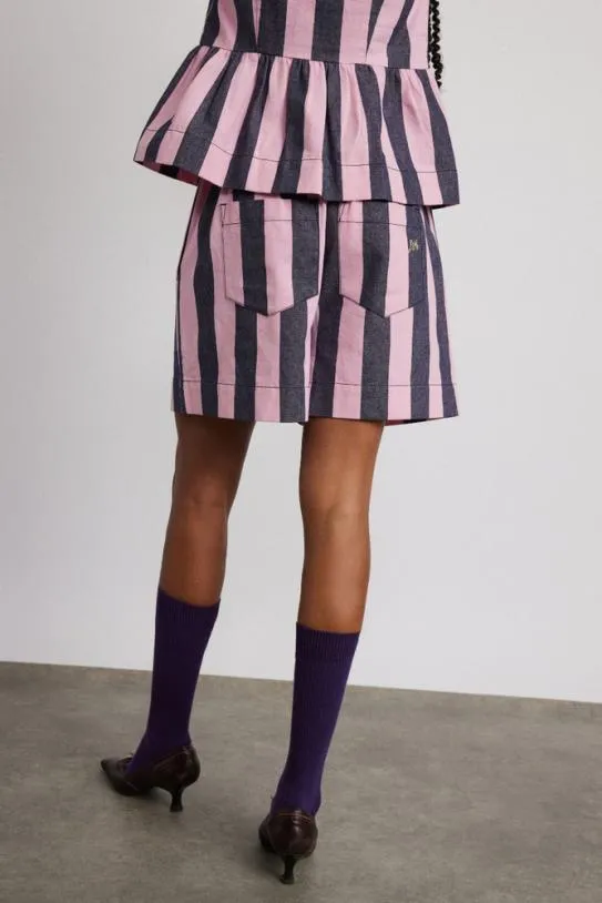 Coords Women Damson Madder Rafe Shorts 8211 Blue Pink Stripe