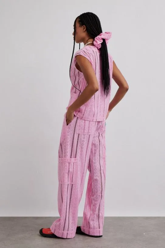 Coords Women Damson Madder Vacation Pants 8211 Pink Broderie