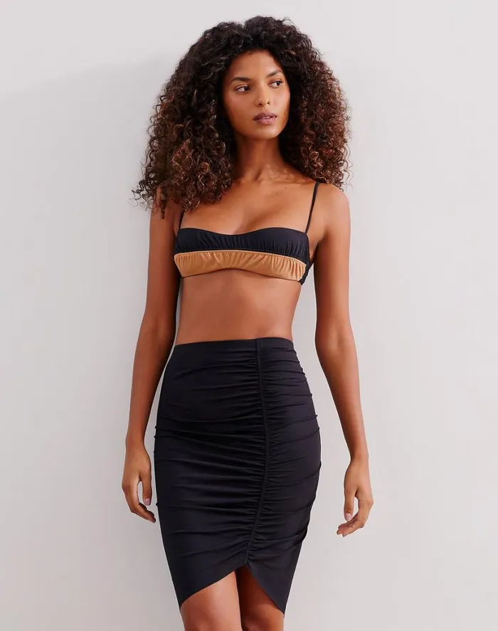 Cover Ups Women ViX Paula Hermanny Bela Skirt 8211 Black