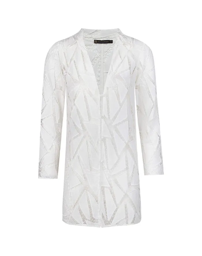 Cover Ups Women ViX Paula Hermanny Coleen Short Cover Up 8211 Off White
