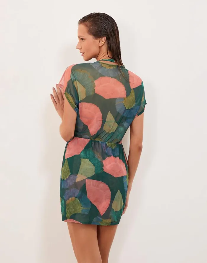 Cover Ups Women ViX Paula Hermanny Emily Short Cover Up 8211 Waterlily