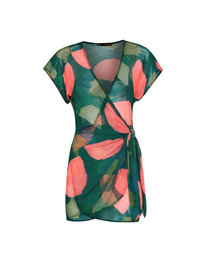 Cover Ups Women ViX Paula Hermanny Emily Short Cover Up 8211 Waterlily