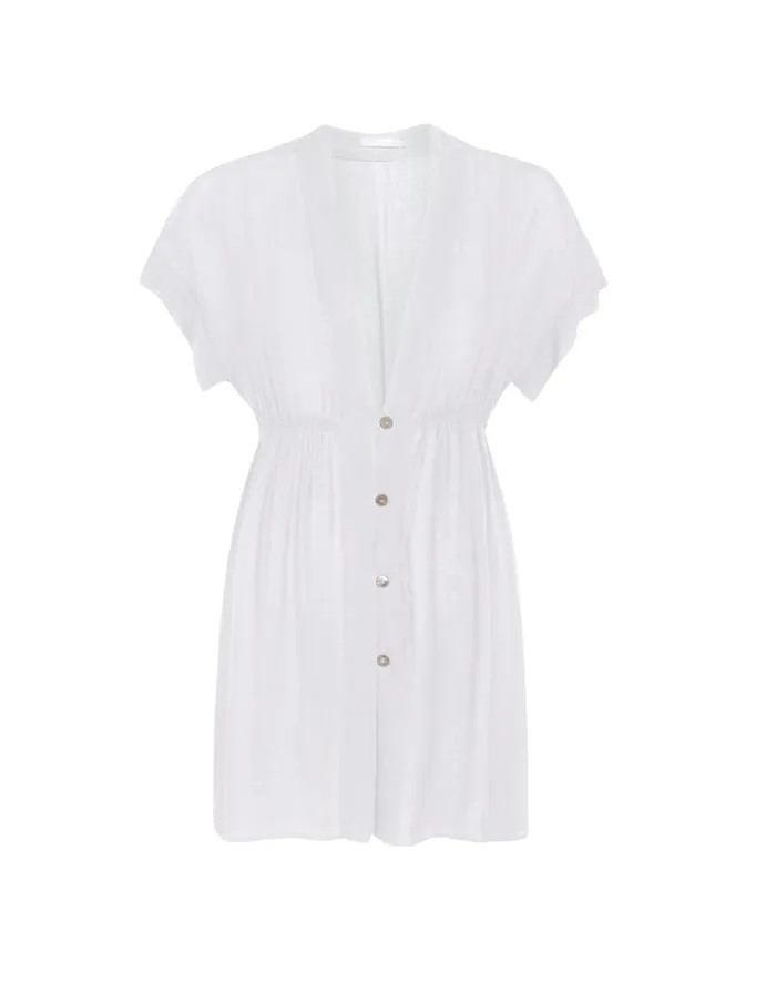 Cover Ups Women ViX Paula Hermanny Fuji Caftan 8211 White
