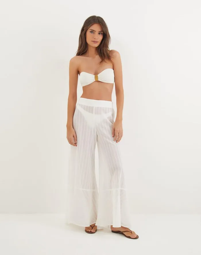Cover Ups Women ViX Paula Hermanny Getty Pants 8211 Off White