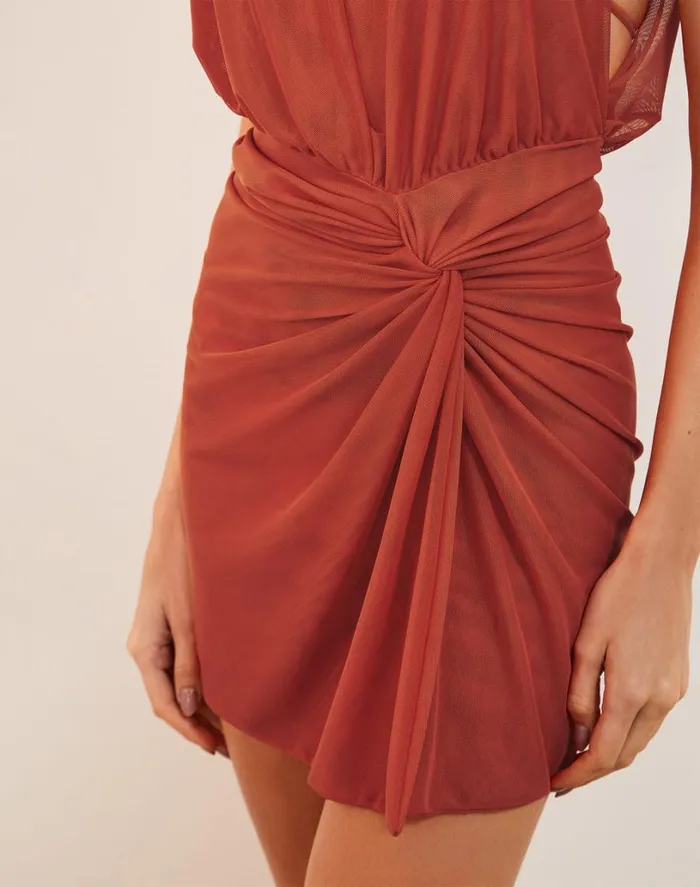 Cover Ups Women ViX Paula Hermanny Karina Short Cover Up 8211 Grapefruit