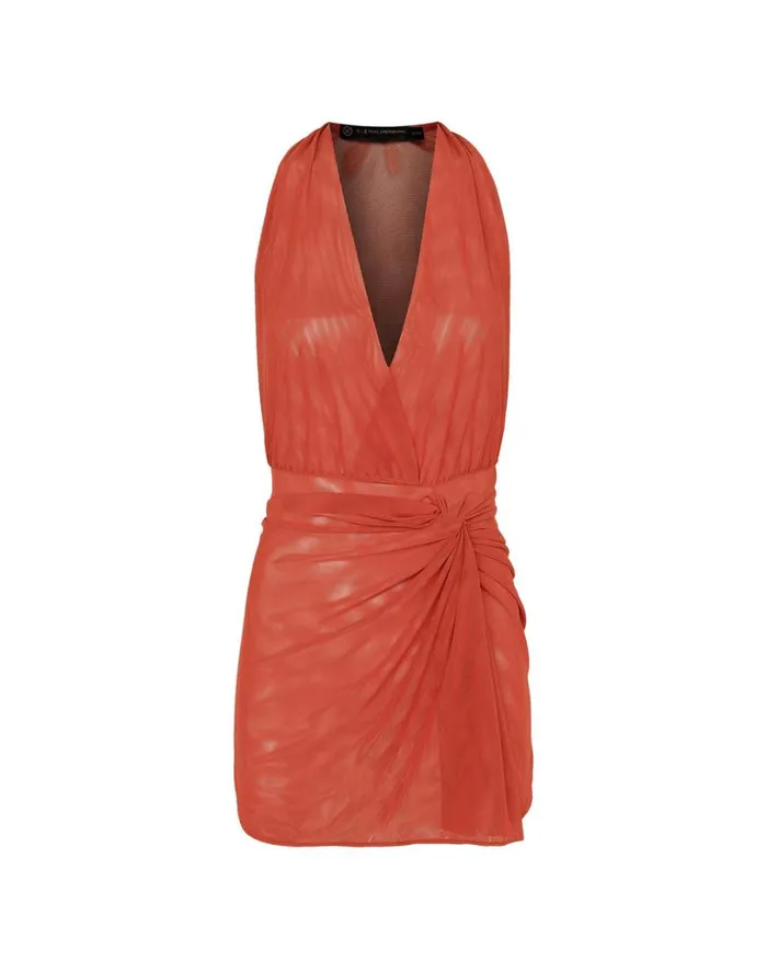 Cover Ups Women ViX Paula Hermanny Karina Short Cover Up 8211 Grapefruit