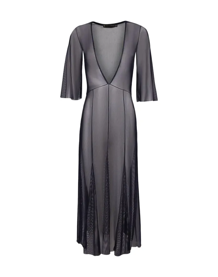 Cover Ups Women ViX Paula Hermanny Karlie Long Cover Up 8211 Indigo