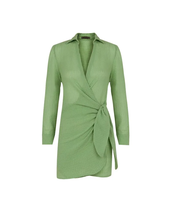 Cover Ups Women ViX Paula Hermanny Lia Short Cover Up 8211 Aloe