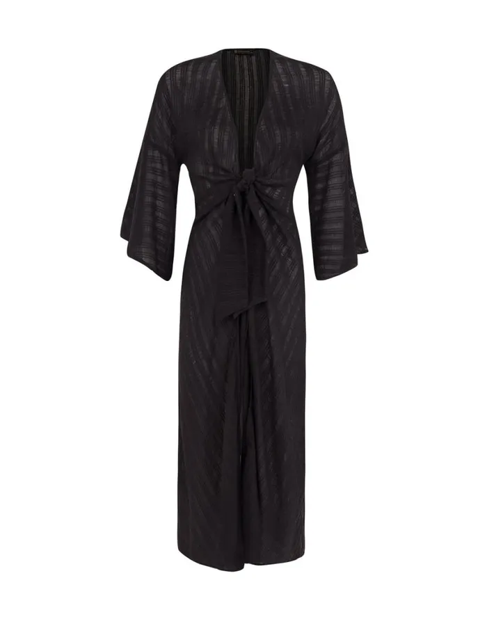 Cover Ups Women ViX Paula Hermanny Perola Long Caftan 8211 Black