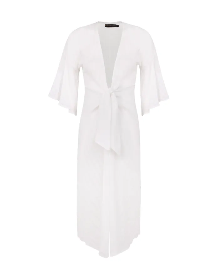 Cover Ups Women ViX Paula Hermanny Perola Long Caftan 8211 Off White